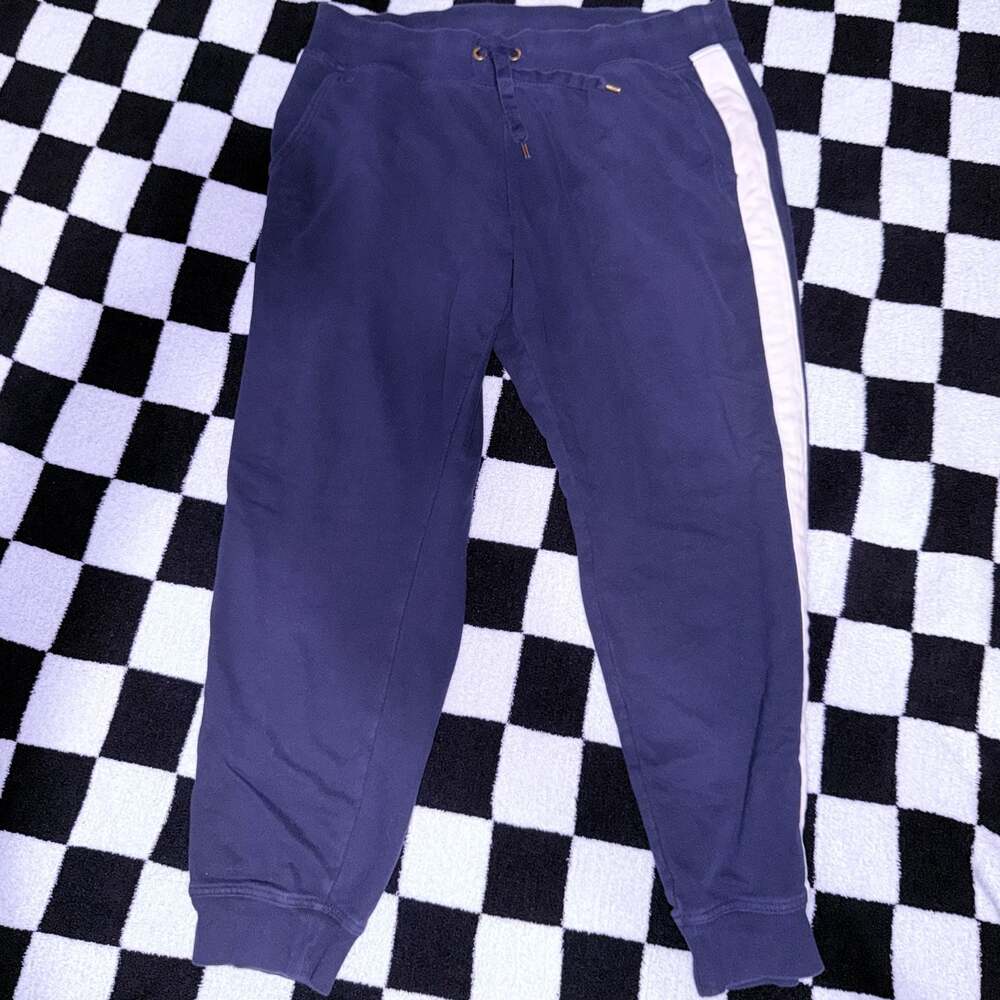 Lauren Ralph Lauren Navy Blue Side-Stripe Jogger Sweatpants Size XL